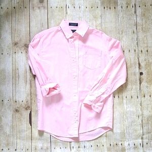 Nautica 12 L Boys Oxford Pink Button Up Shirt Long